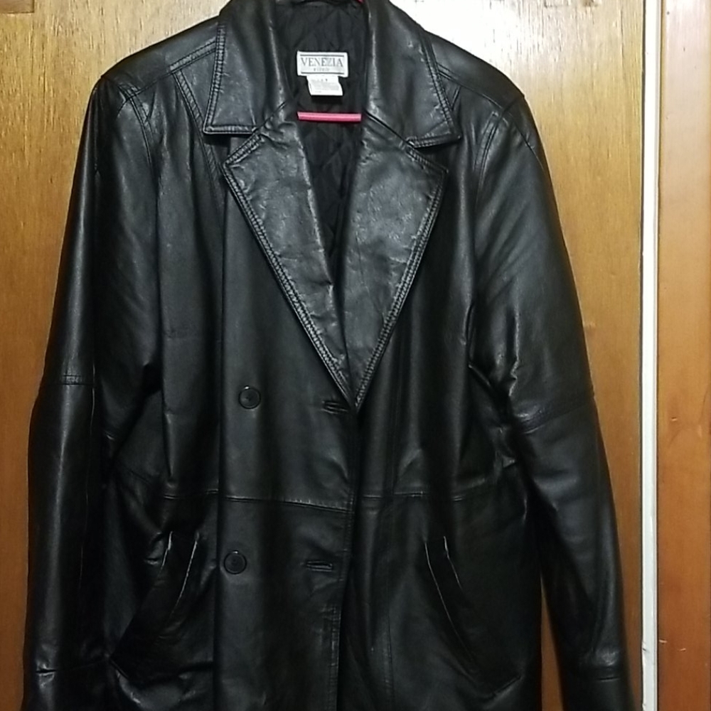 Leather coat